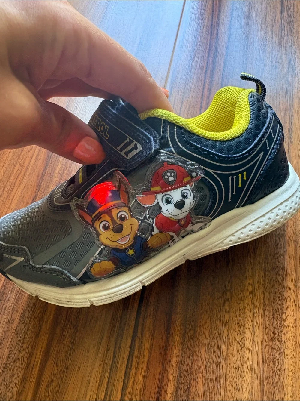 Paw Patrol Gray and Yellow Kids Sneaker Shoes